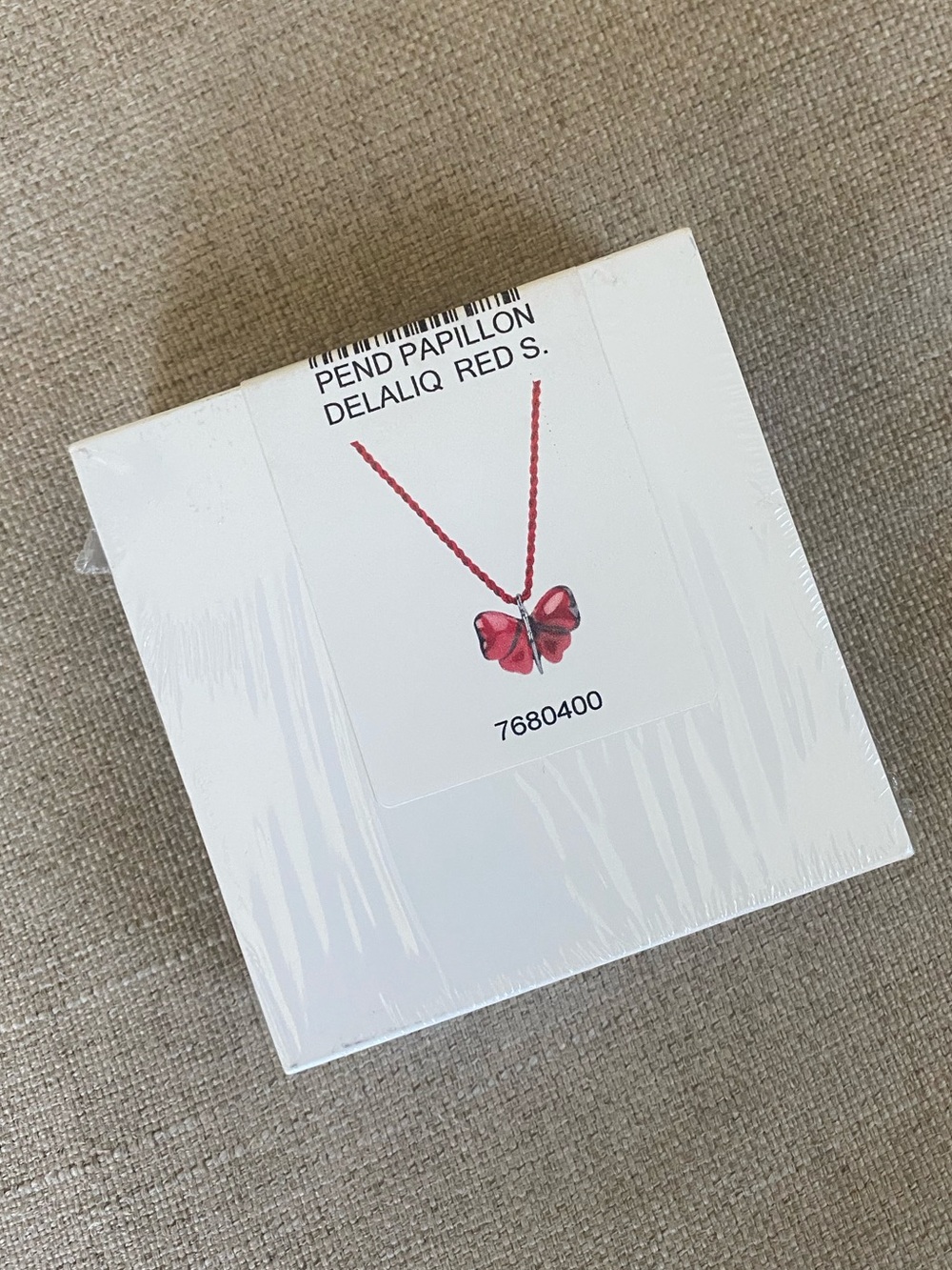 Lalique Crystal Butterfly Necklace